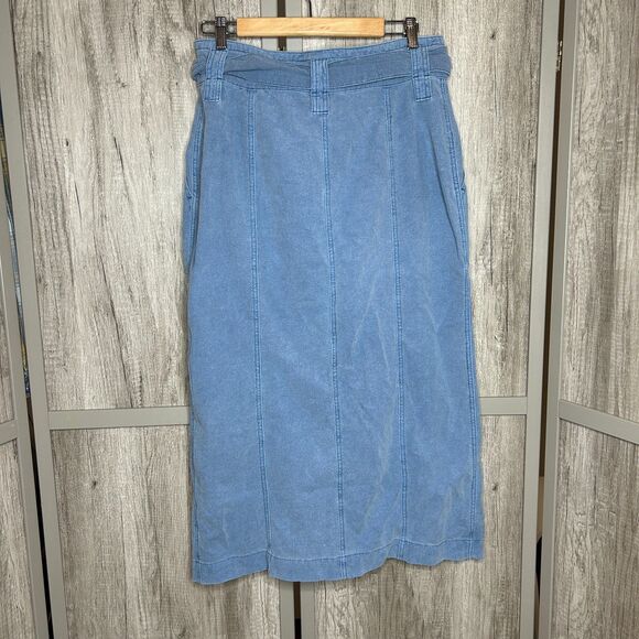 Free People Midi Skirt Catching Feelings Blueberry Pie Size 10 - Picture 2 of 8
